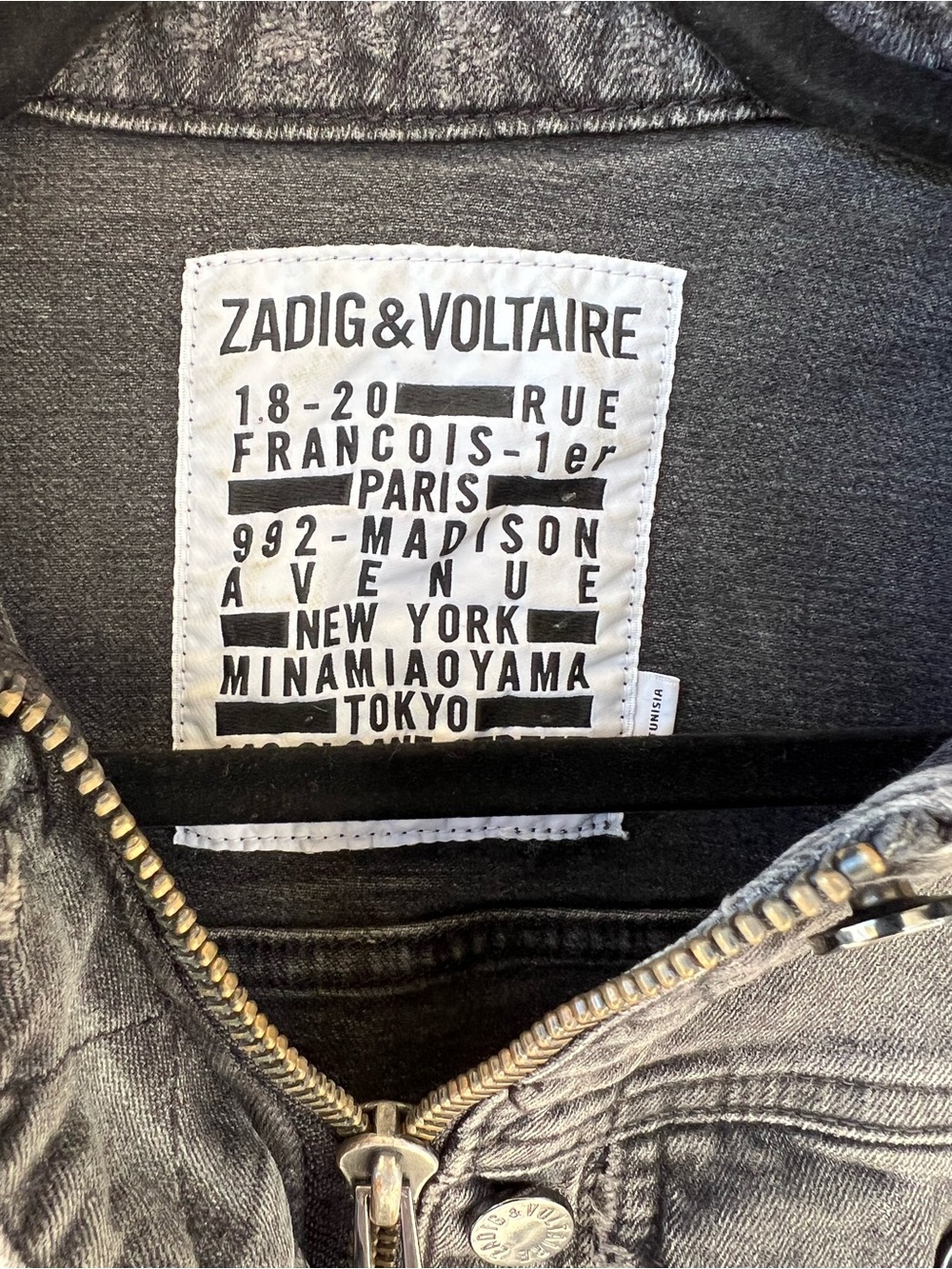 Zadig & Voltaire Distressed Gray Denim Jacket - Picture 2 of 5